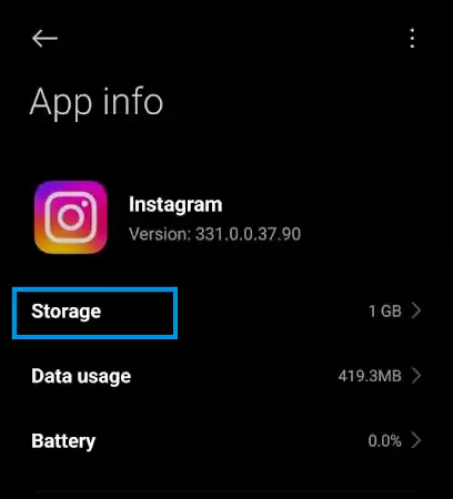 Tap on Storages