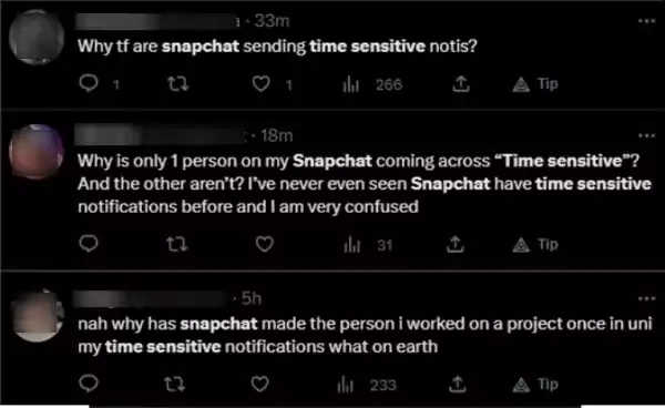 Tweets on Snapchats New Features