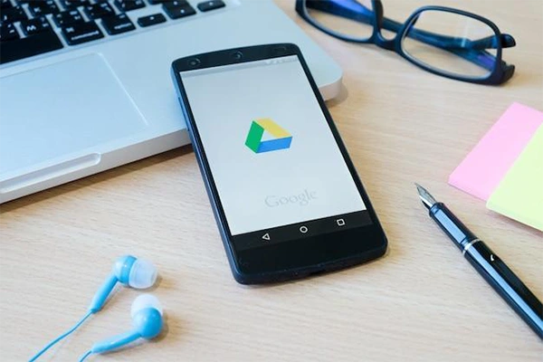 A smartphone displaying Google Drive, 