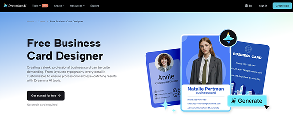 Free business card designer