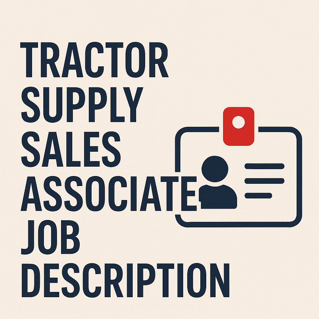Tractor Supply Sales Associate Job Description