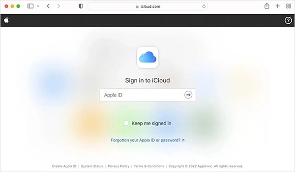 sign in cloud